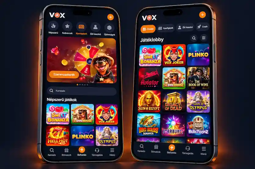 Vox mobilos felülete okostelefonon